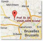 Google Maps with indication of Prof. Dr. Kristel De Vogelaere - Surgeon